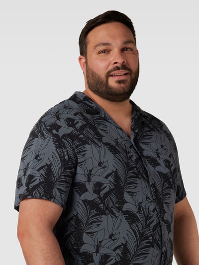 Jack & Jones Plus PLUS SIZE vrijetijdsoverhemd met all-over motief Donkergrijs - 3