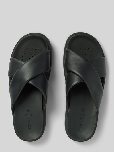 Geox Slides aus echtem Leder Modell 'SPHERICA' Black 3