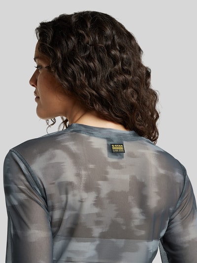 G-Star RAW Slim Fit Langarmshirt mit Rundhalsausschnitt Modell 'motion camo' Dunkelgrau 3