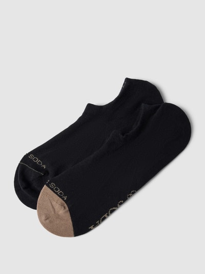 Scotch & Soda Sneakersocken mit Label-Detail im 2er-Pack Modell 'Dip Toe' Black 1