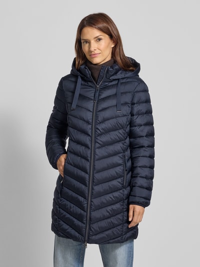 Christian Berg Woman Selection Steppmantel mit Kapuze Dunkelblau 4