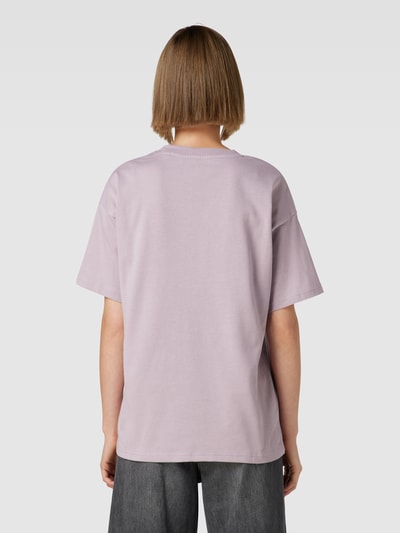 Knowledge Cotton Apparel Oversized T-Shirt mit Label-Print Mauve 5