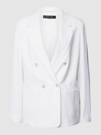 comma Blazer mit Leistentaschen Weiss 2