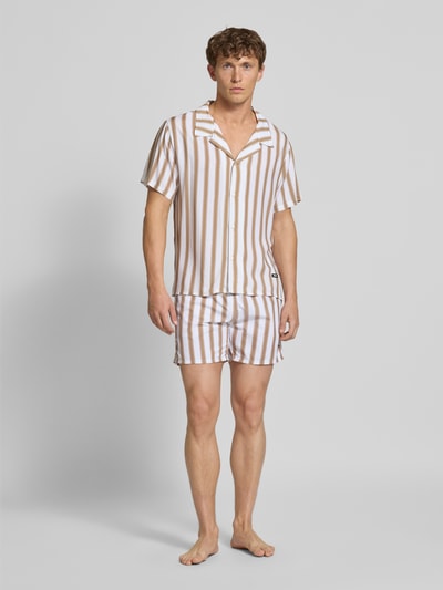 BOSS Relaxed Fit Freizeithemd mit Resortkragen Beige 1