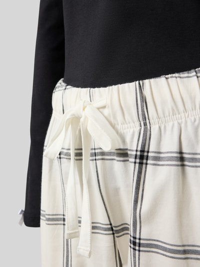 LOUIS & LOUISA Pyjama met stitching, model 'Wohlfühl-Momente' Zwart - 2