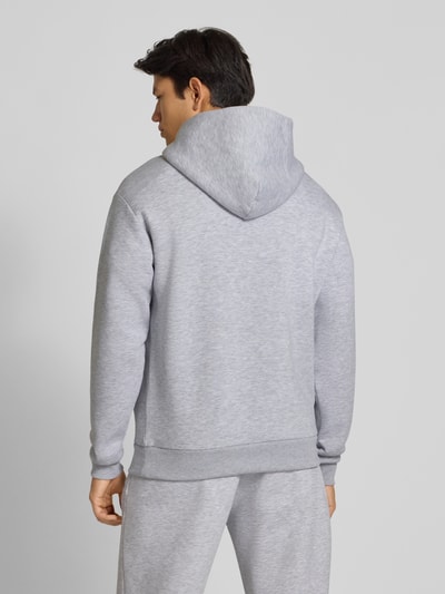 REVIEW Hoodie mit Label-Print Hellgrau Melange 5