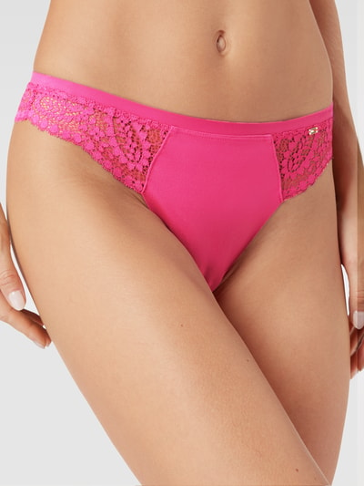 TOMMY HILFIGER String mit Spitzenbesatz Modell 'LACE' Pink 3