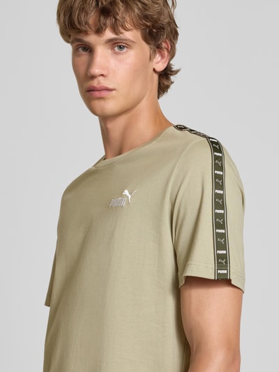 PUMA PERFORMANCE T-shirt met labelstitching en ronde hals Lichtgroen - 3