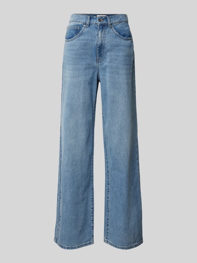 Only Wide Leg Jeans aus reiner Baumwolle mit Kontrastnähten Modell 'HOPE' Jeansblau Melange 2