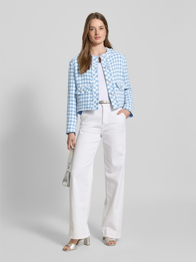 WHITE LABEL Blazer mit Fransen Bleu 1