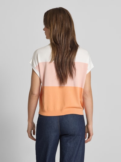 More & More Strickpullover mit gerippten Abschlüssen Apricot 5