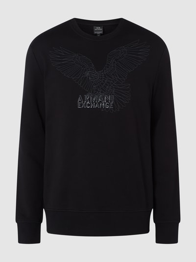 ARMANI EXCHANGE Sweatshirt met labelprint Zwart - 1