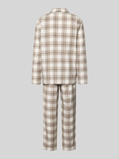 BOSS Regular fit pyjama van katoenmix, model 'HOLIDAY' Offwhite - 3