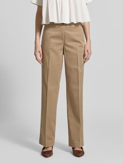 Brax Chino mit Bügelfalten Beige 4