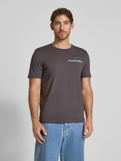 Tom Tailor Denim T-shirt o kroju regular fit z czystej bawełny Grafitowy 4