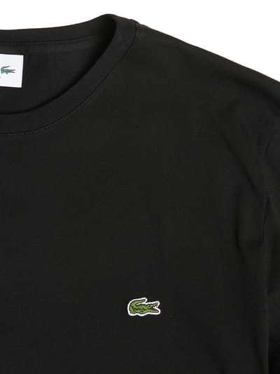 Lacoste T-Shirt mit Logo-Stitching Black 2