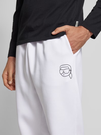 Karl Lagerfeld Sweatbroek met labeldetails Wit - 3