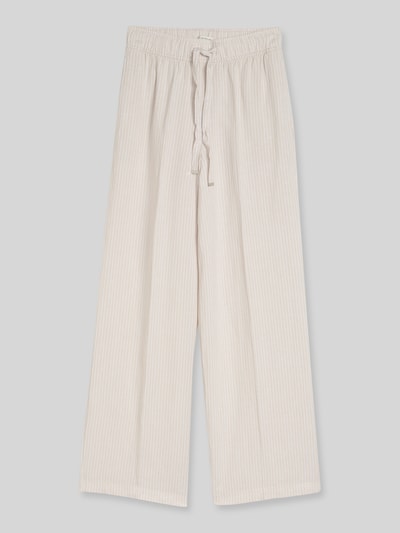 Tom Tailor Wide leg broek van linnen-viscosemix Taupe - 2