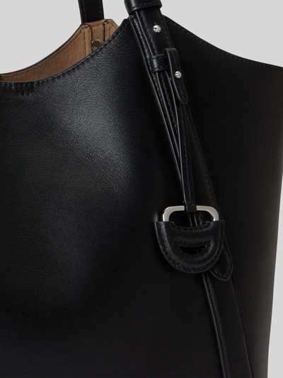 Lauren Ralph Lauren Torba shopper ze skóry cielęcej nappa z kieszeniami wewnętrznymi Czarny 6