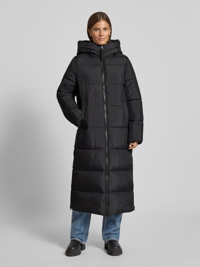 Jake*s Casual Gewatteerde jas met capuchon Zwart - 4