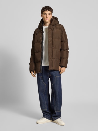 Superdry Kurtka pikowana z kapturem Khaki 1