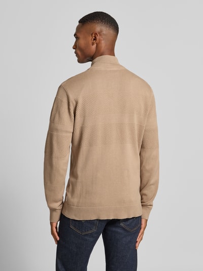 Lindbergh Cardigan mit Stehkragen und Reißverschluss Sand 5