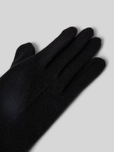 Roeckl Handschuhe aus Woll-Mix Modell 'Leather Piping Touch' Black 3