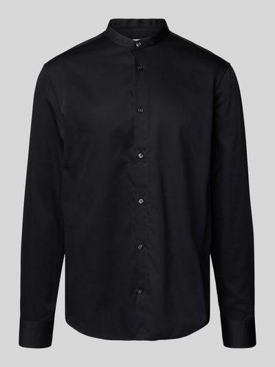 Jake*s Relaxed fit zakelijk overhemd met opstaande kraag Zwart - 2