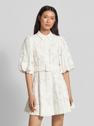 Ted Baker Sukienka mini z mieszanka wiskozy model 'Antya' Biały 4