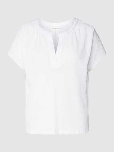 OPUS T-Shirt mit V-Ausschnitt Modell 'Skirius' Weiss 2