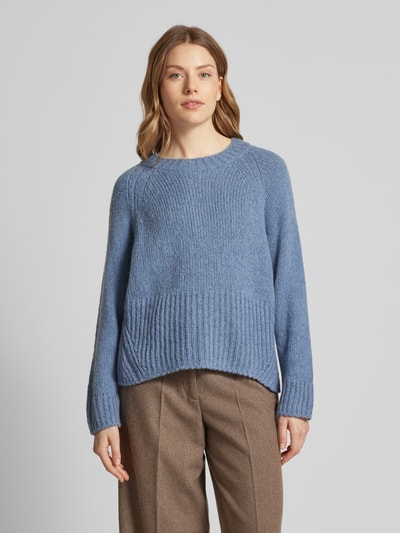 MAX&Co. Gebreide pullover met ronde hals, model 'JOSEF' Bleu - 4