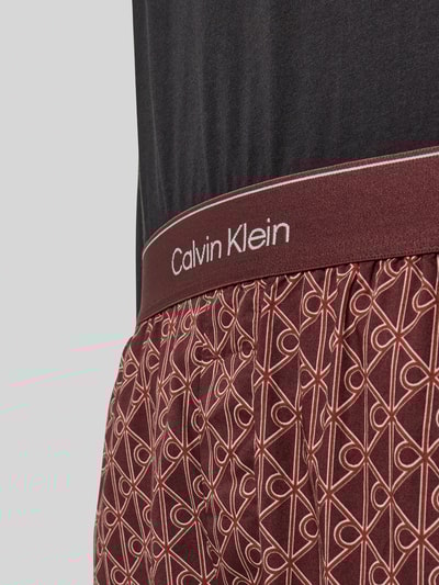Calvin Klein Underwear Relaxed Fit Pyjama-Set mit Logo-Stitching Bordeaux 2