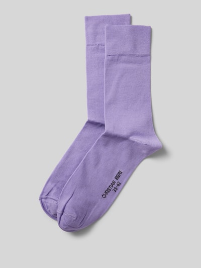 Christian Berg Men Socken mit Label-Detail Lavender 1