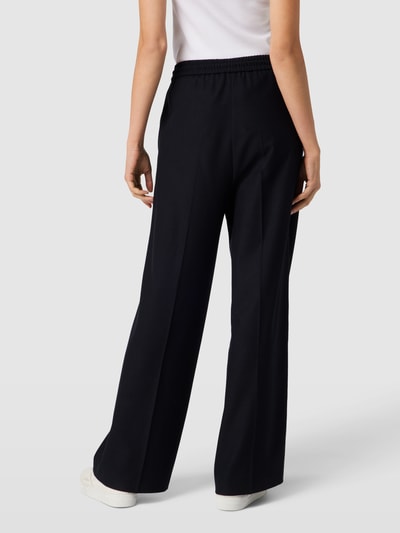 BOSS Spodnie w stylu Marleny Dietrich w kant model ‘Tavite’ Ciemnoniebieski 5