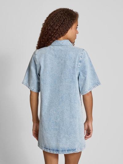 EDITED Jeansjurk met borstzak Jeansblauw - 5