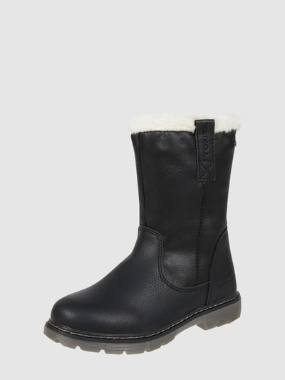 Tom Tailor Boots met voering van imitatiebont Zwart - 1