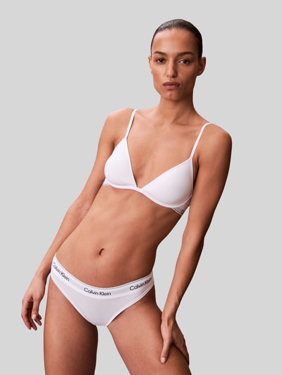 Calvin Klein Underwear BH aus Baumwoll-Stretch-Mischung mit Logo Bund Weiss 4