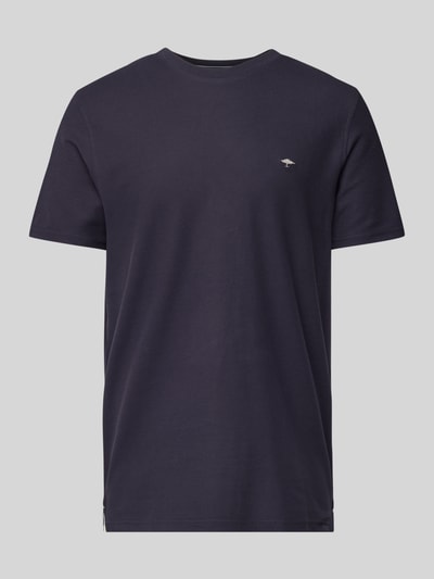 Fynch-Hatton T-shirt met logostitching Marineblauw - 2