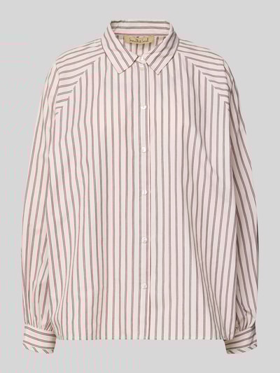 Smith and Soul Bluzka koszulowa o kroju relaxed fit z kołnierzykiem typu kent Bordowy 2