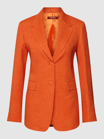 Max Mara Studio Leinenblazer mit Reverskragen Modell 'TECA' Orange 2