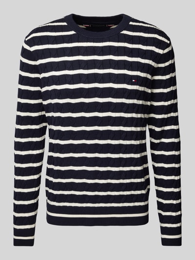 Tommy Hilfiger Strickpullover mit gerippten Abschlüssen Marine 2