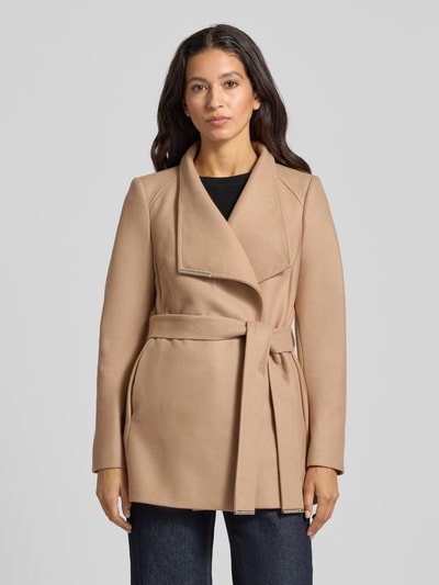 Ted Baker Lange jas met kasjmier, model 'ROSESS' Zand - 4