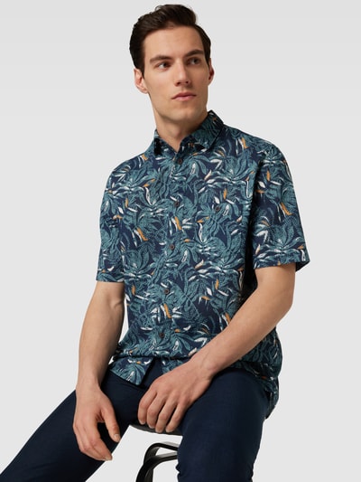 Tom Tailor Vrijetijdsoverhemd met all-over print Marineblauw - 3