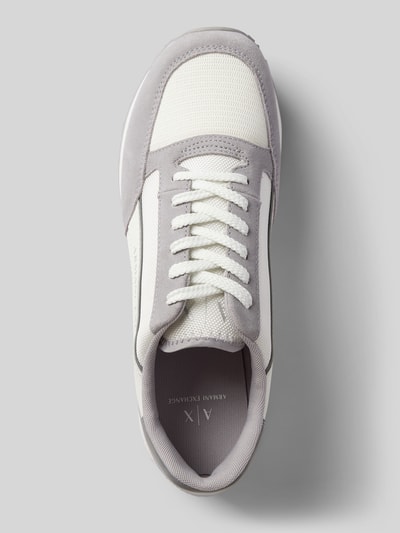 ARMANI EXCHANGE Sneaker mit Label-Print Modell 'ENGLISH' Hellgrau 3