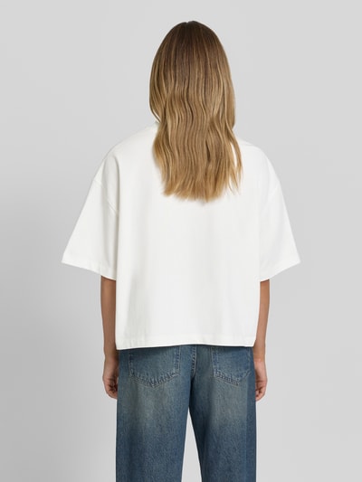 Tommy Hilfiger relaxed fit T-shirt van puur katoen Ecru - 5