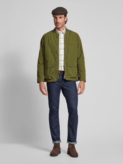 Barbour Jack met opgestikte klepzakken, model 'BEAUMONT' Olijfgroen - 1