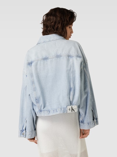 Calvin Klein Jeans Kurtka jeansowa z nakładanymi kieszeniami na piersi Jasnoniebieski 5