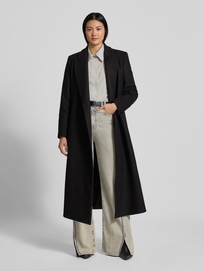 Stefanel Mantel in Wickel-Optik mit Reverskragen Dunkelbraun 1