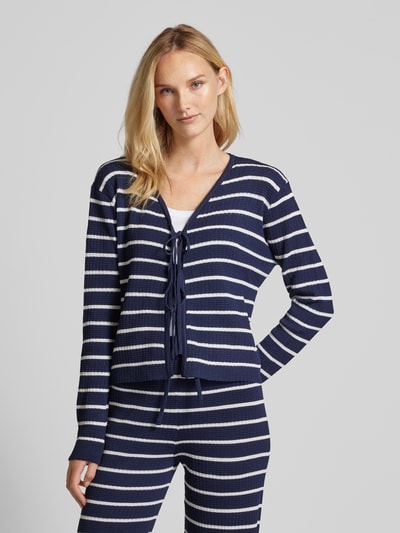 VILLA SOPHIE Regular fit cardigan met V-hals, model 'NURIA' Marineblauw - 4