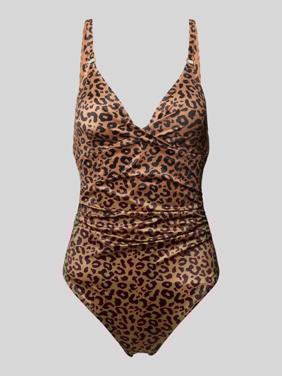 DORINA Badpak met plooien, model 'COMO' Middenbruin - 1